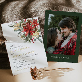 Invitación a la boda de invierno con Pine Floral p