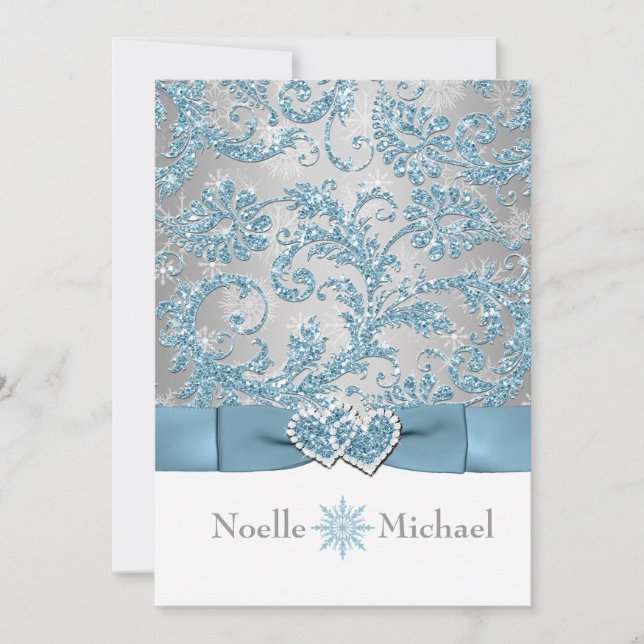 Invitación a la boda de invierno con Wonderland (Anverso)