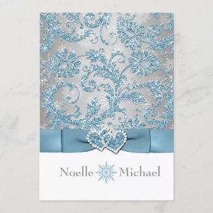 Invitación a la boda de invierno con Wonderland