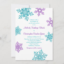 Invitación a la boda de invierno | Copo de nieve t