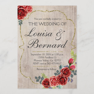 Invitación a la boda de invierno de Boho Rústico n