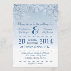 Invitación a la boda de invierno de Crystal Snowfl