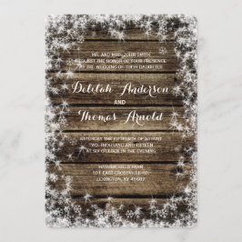 Invitación a la Boda de Invierno de la Madera de C