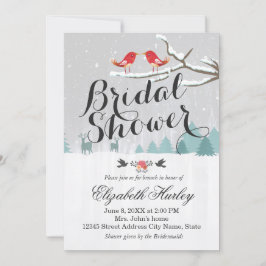 Invitación a la boda de invierno de la nieve Escen