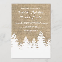 Invitación a la boda de invierno de los arbustos d