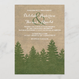 Invitación a la boda de invierno de los arbustos d