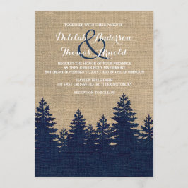 Invitación a la boda de invierno de los arbustos d