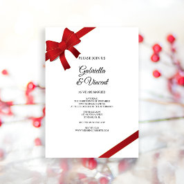 Invitación a la boda de invierno de los arcos rojo