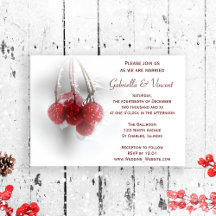 Invitación a la boda de invierno de los Berries Ro