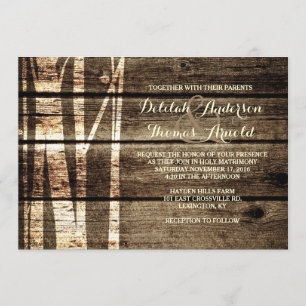 Invitación a la boda de invierno de los Birch Tree