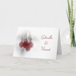 Invitación a la boda de invierno de Red Frosty Ber