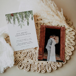 Invitación a la boda de invierno de vacaciones