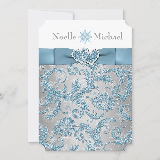 Invitación a la boda de invierno de Winter Wonderl (Anverso)