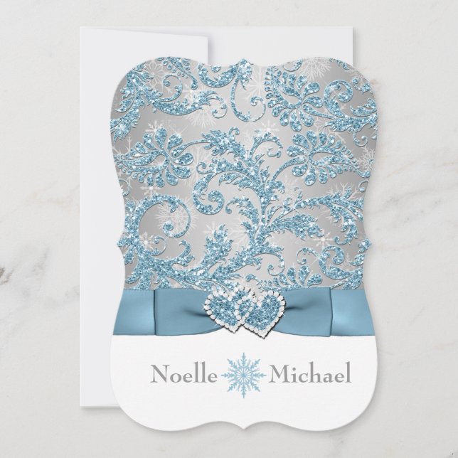 Invitación a la boda de invierno de Winter Wonderl (Anverso)