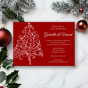 Invitación a la boda de invierno del Árbol de Navi
