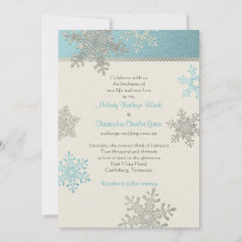 Invitación a la Boda de Invierno del Copo de Nieve