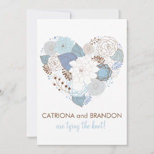 Invitación a la Boda de Invierno del Corazón Azul 