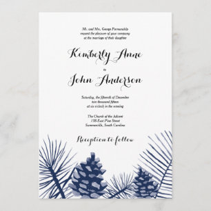 Invitación a la boda de invierno en el país de las