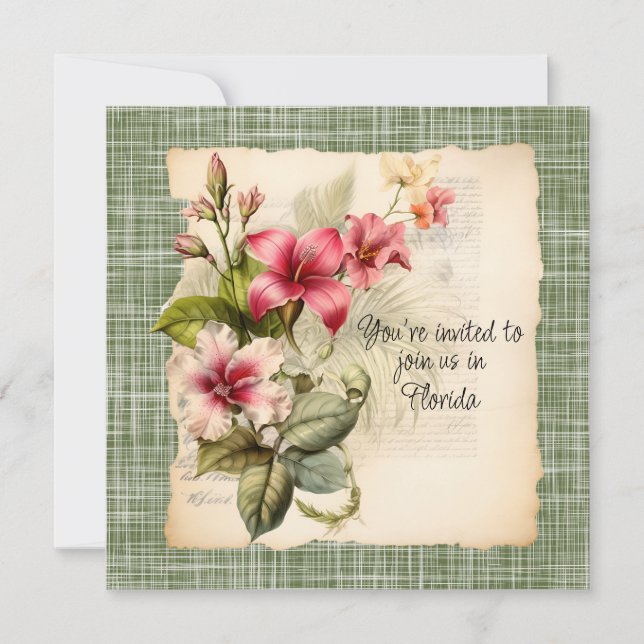 Invitación A La Boda De Invierno En Florida (Anverso)