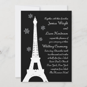 Invitación a la boda de invierno en París