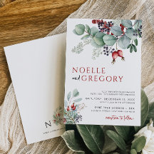 Invitación a la Boda de Invierno Eucalyptus Botáni