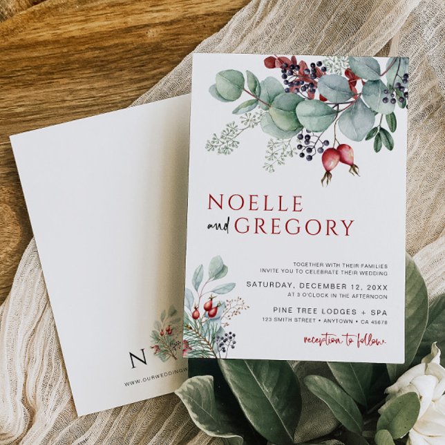 Invitación a la Boda de Invierno Eucalyptus Botáni (Subido por el creador)