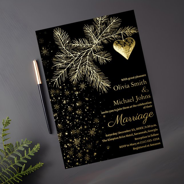 Invitación a la boda de invierno para Navidades ne (Subido por el creador)