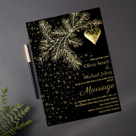 Invitación a la boda de invierno para Navidades ne