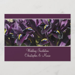 Invitación a la boda de iris violeta