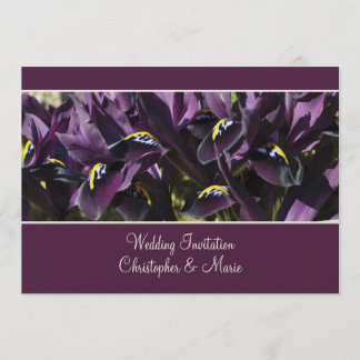 Invitación a la boda de iris violeta