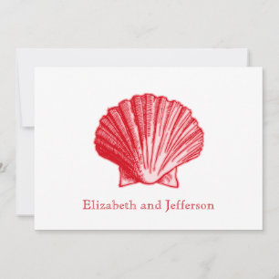 Invitación a la boda de Island Ginger Red Sea Shel