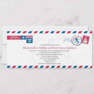 Invitación a la boda de ITALY Airmail