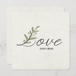 Invitación a la boda de Ivy Leaf Love