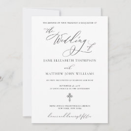 Invitación a la boda de Jane Christian con RSVP