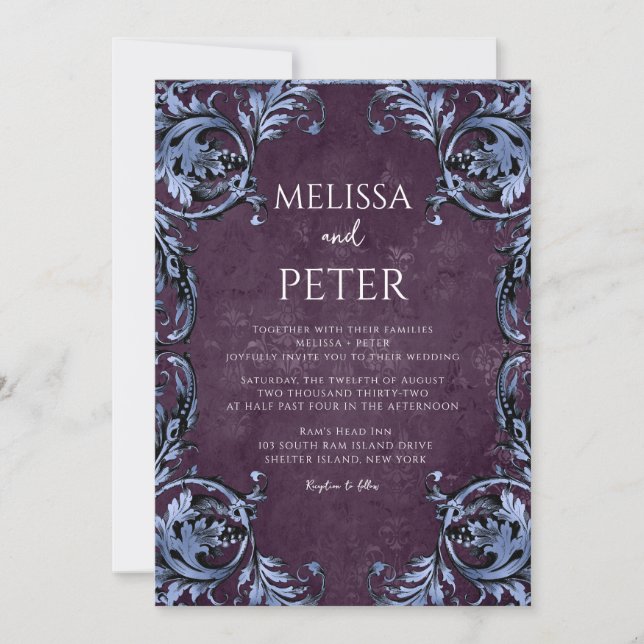 Invitación a la boda de jardín (Anverso)