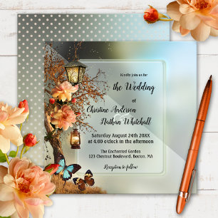 Invitación a la boda de jardín con encantamiento g