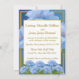 Invitación a la boda de jardín con flor de trompet