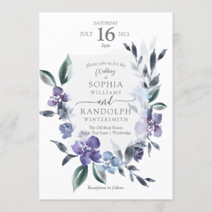 Invitación a la Boda de Jardín de Flores Polvorien