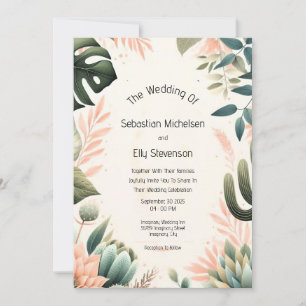 Invitación a la boda de jardín encantada