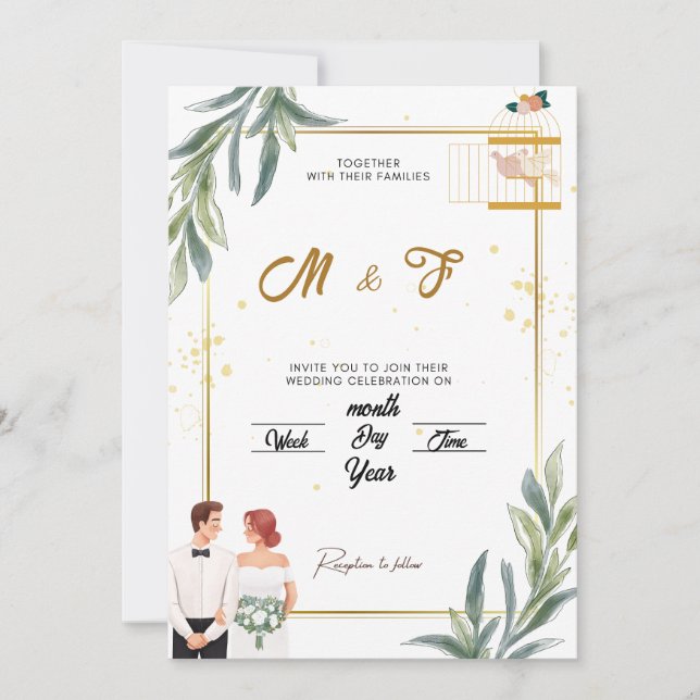 Invitación a la boda de jardín encantada | Whimsic (Anverso)