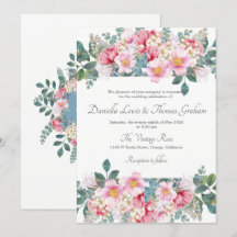 Invitación a la boda de jardín fragante