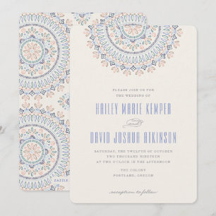 Invitación a la boda de Jardin Mandala - Cornflowe