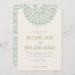 Invitación a la boda de Jardin Mandala - Lime