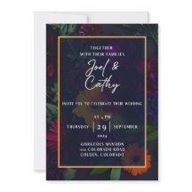 Invitación a la boda de Jewel Toned Florals