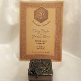 Invitación a la boda de jugadores con Dragon y dad