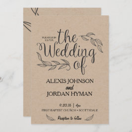 Invitación a la boda de Kraft