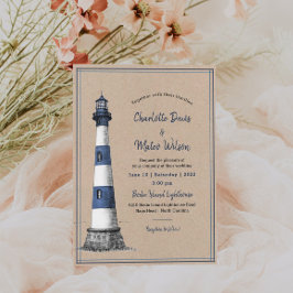 Invitación a la boda de Kraft en el faro blanco az