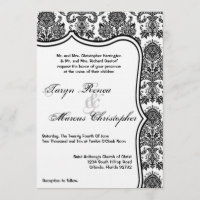 Invitación a la boda de la abrazadera blanca en bl