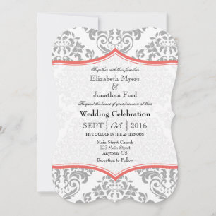 Invitación a la boda de la abrazadera del amortigu
