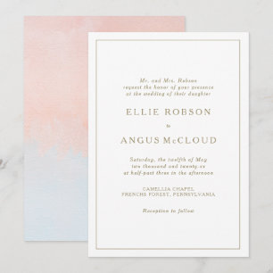 Invitación a la boda de la acuarela de verano